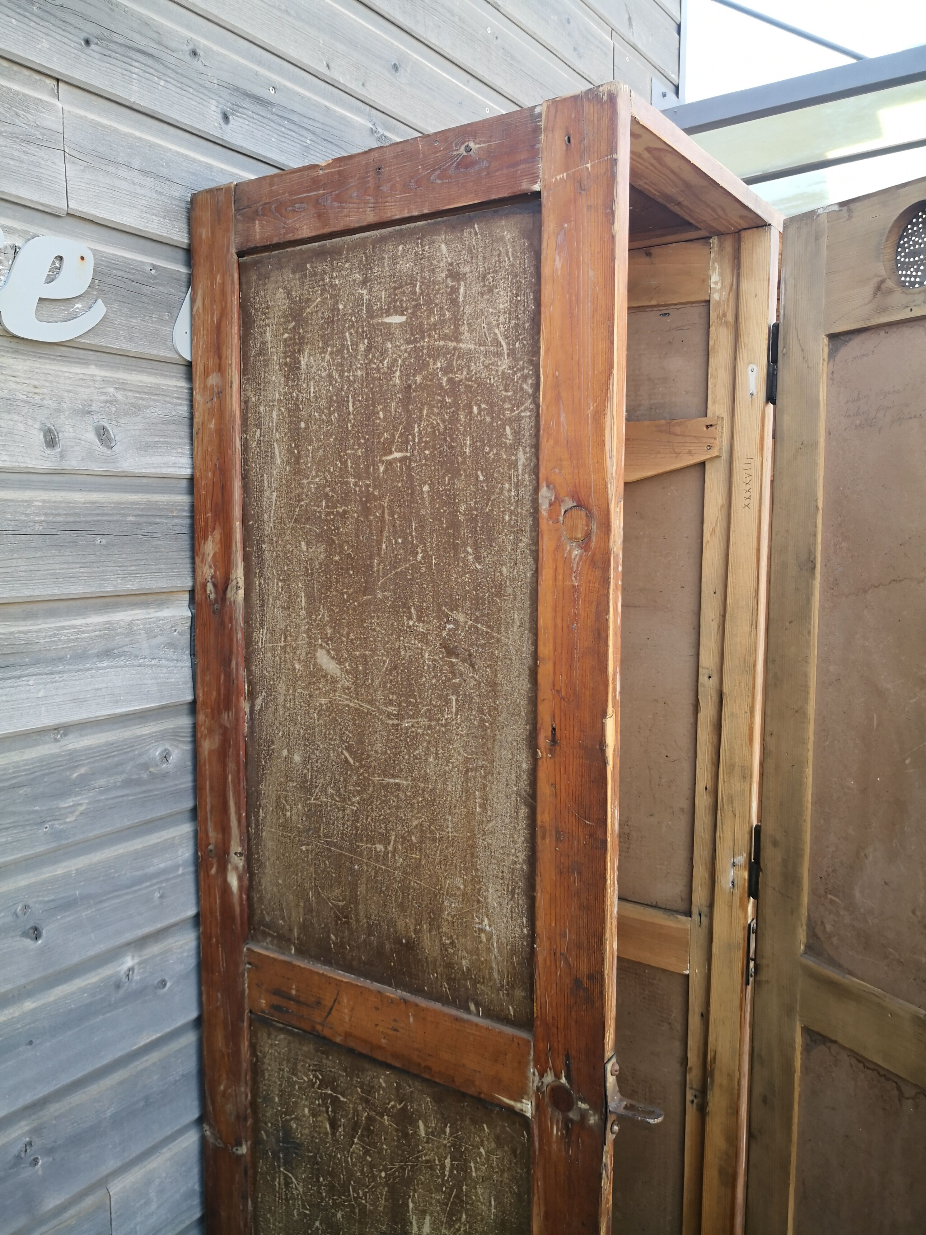 Coat rack cloakroom, Vintage wooden wardrobe