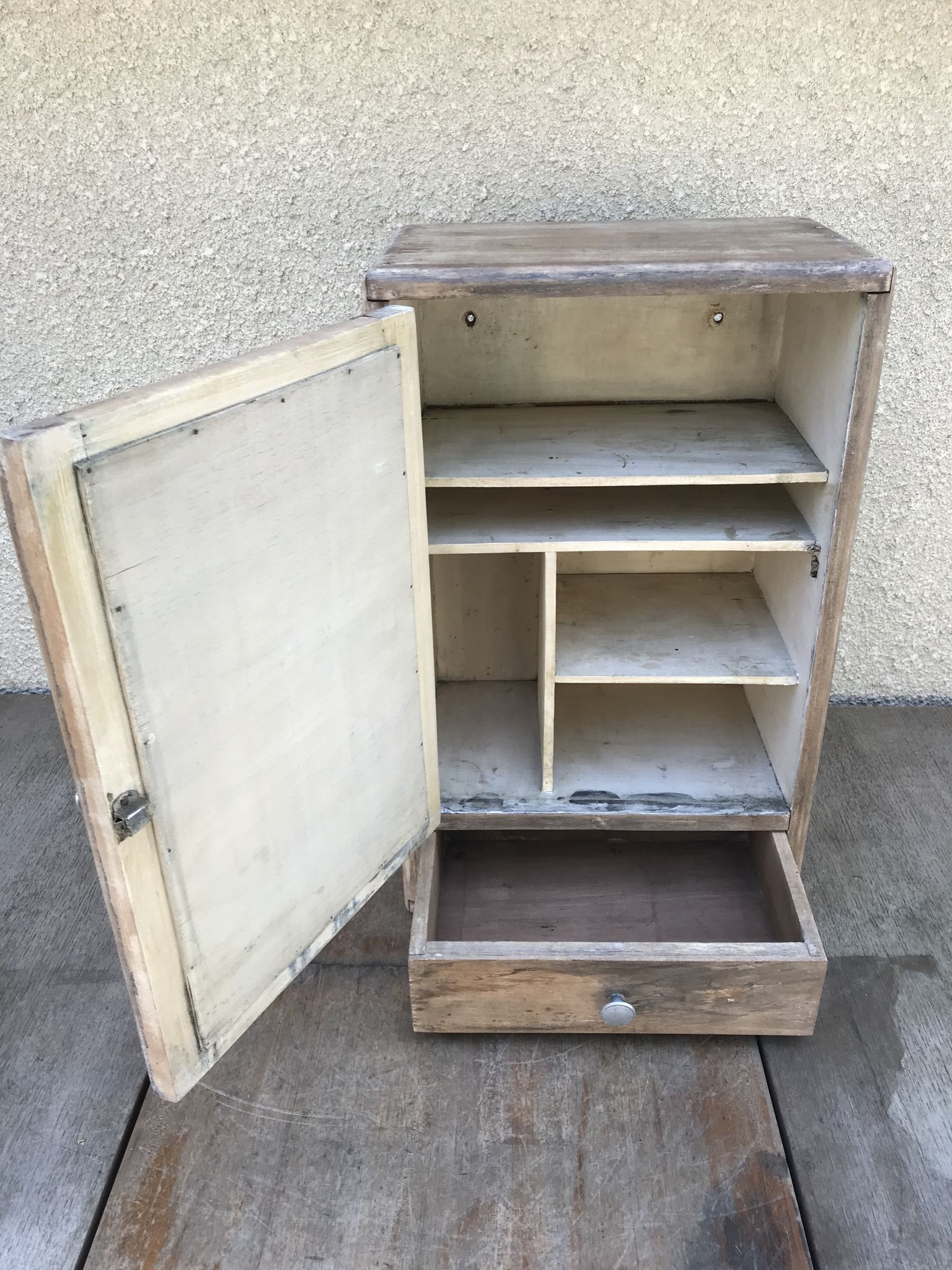 Former pharmacy wood cainet