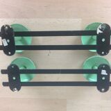 4 vintage wall hooks 50s, 10 green balls