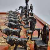 Christoforus Sklavenitis bronze chess set, Minoan theme, 51 cm