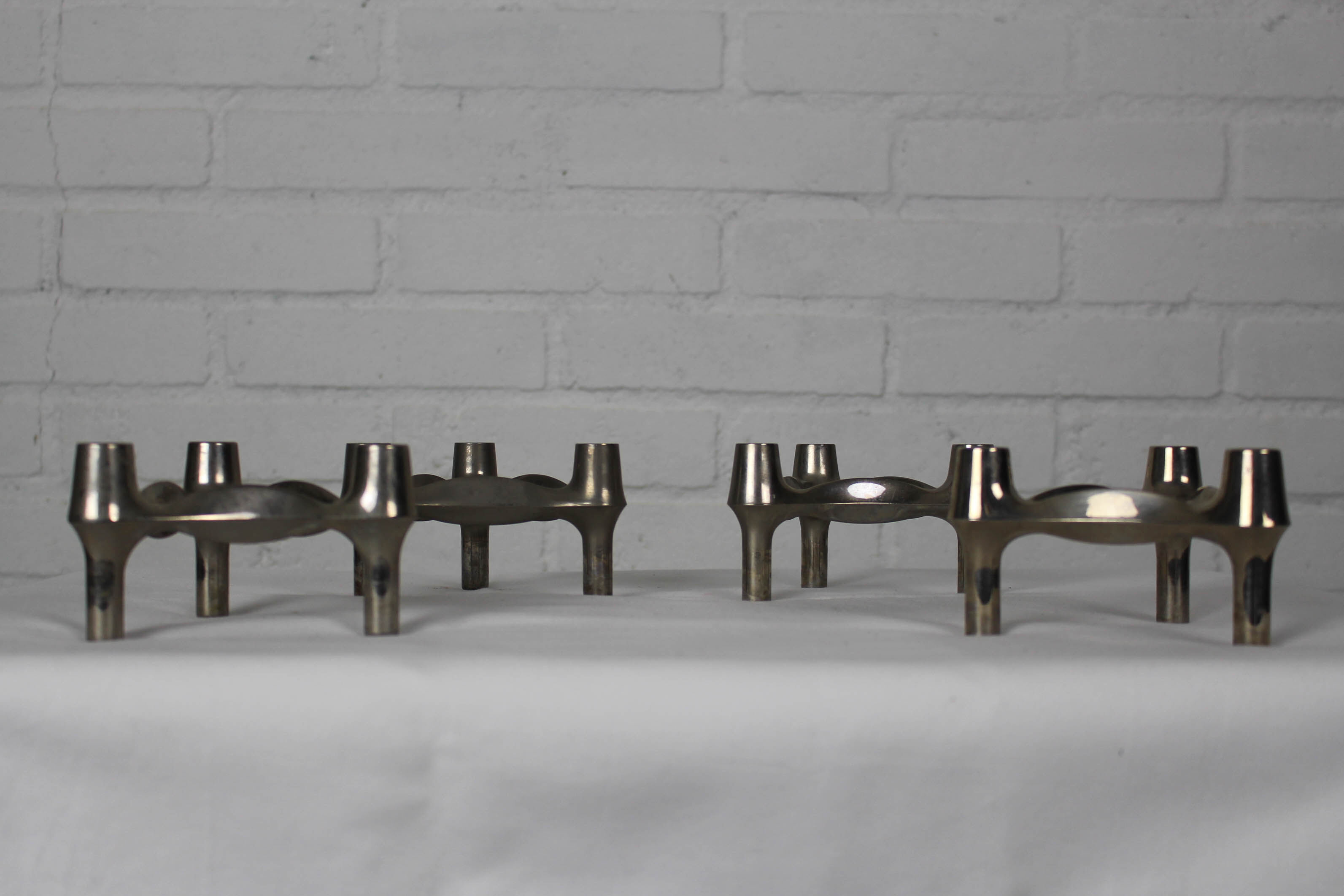 Set de 4 chandeliers chromés BMF Ditto Nagel années 1970