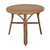 Round rattan coffee table