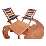 Wooden doll garden furniture