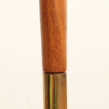 Lampadaire des années 1960 en teck et laiton