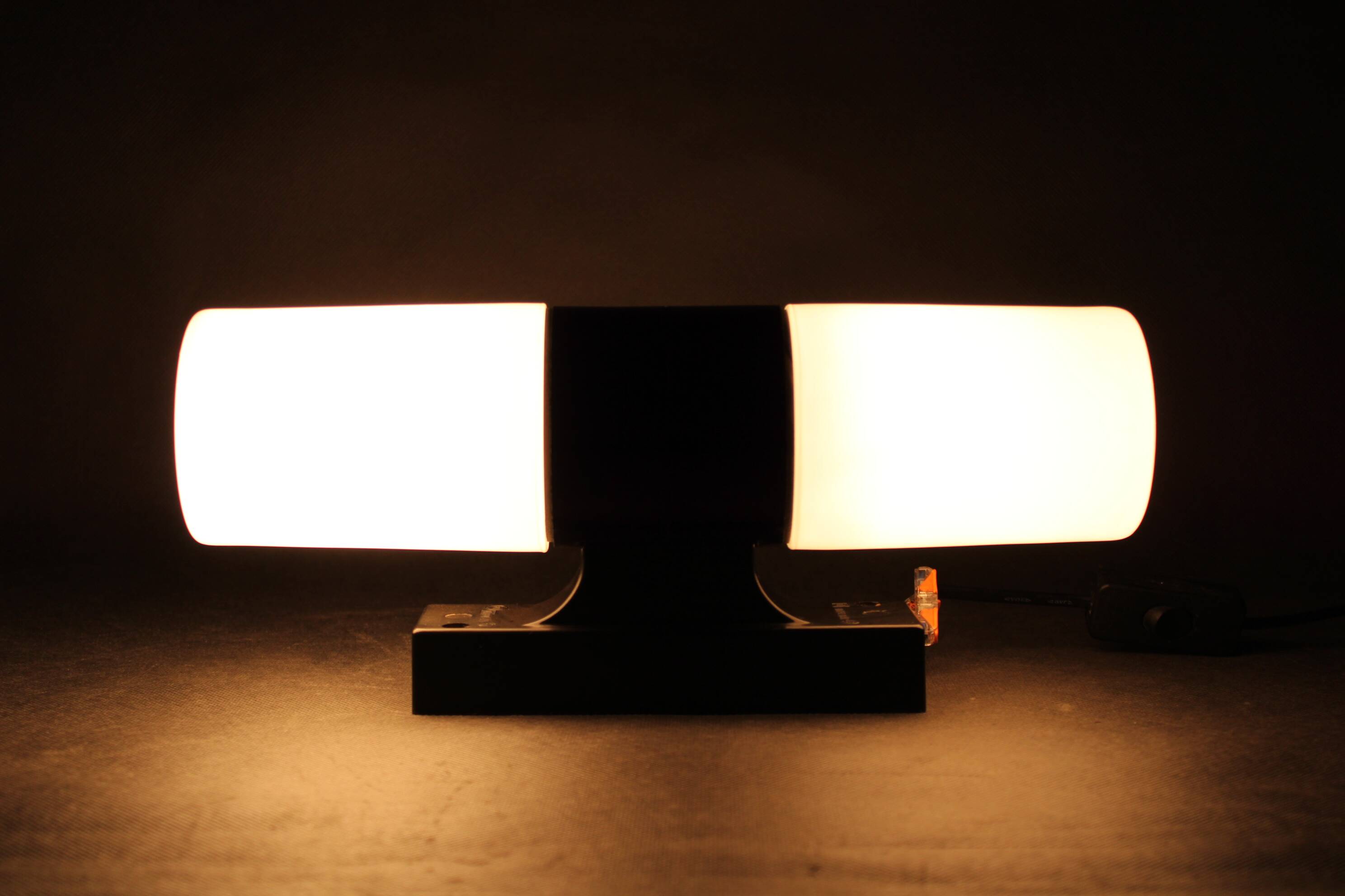 Mid-century Bakelite and glass wall light, Czechoslovakia, 1960s