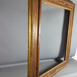 Imposing nineteenth century frame wood and gilded stucco 103x87 foliage 82.7x66.7 cm SB