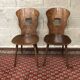 Pair chair bistro baumann gentian vintage 50/60