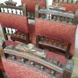 Série de 6 chaises retapissées style Renaissance