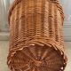 Vintage rattan paper basket
