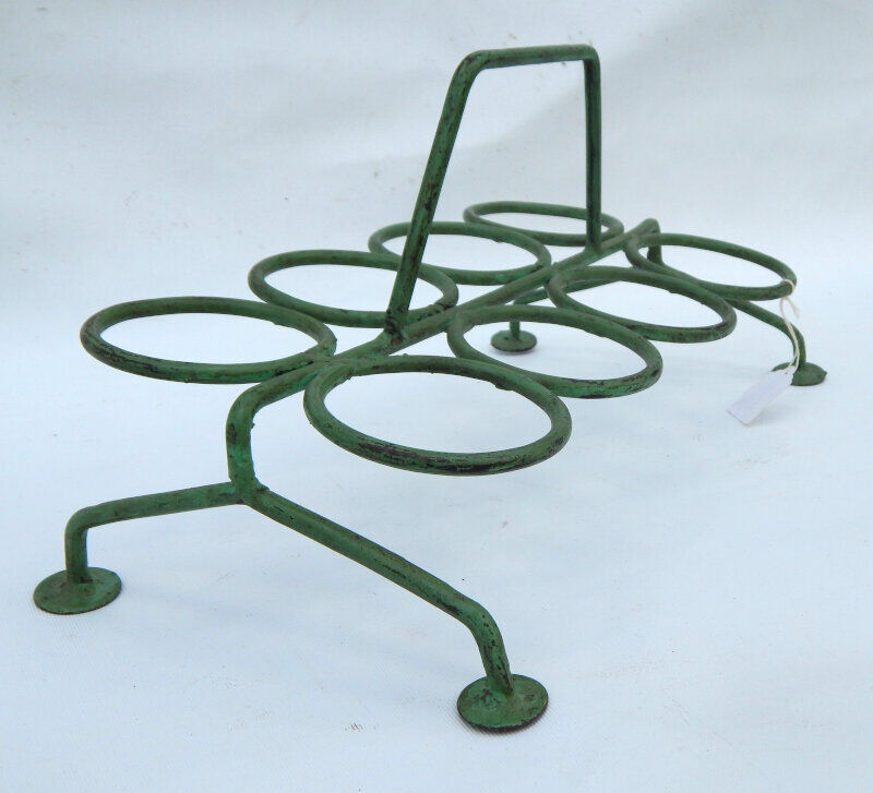 Lassi Glass Holder Green Lassi Glass Door or Chai Metal Iron India
