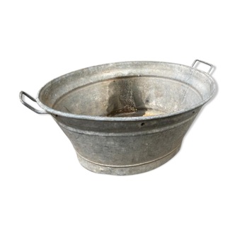 Bassine lessiveuse  zinc vintage