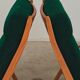 Paire de fauteuils ULUV bois et tissu vert bouclette