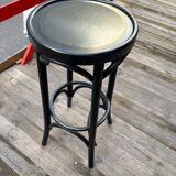 Black bentwood bar stool in Thonet style