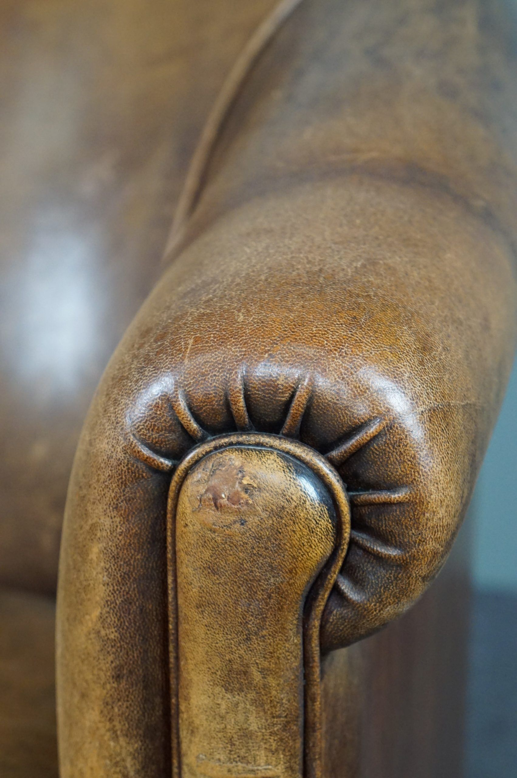 Club armchair in sheepskin