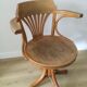 Fauteuil Thonet pivotant en bois