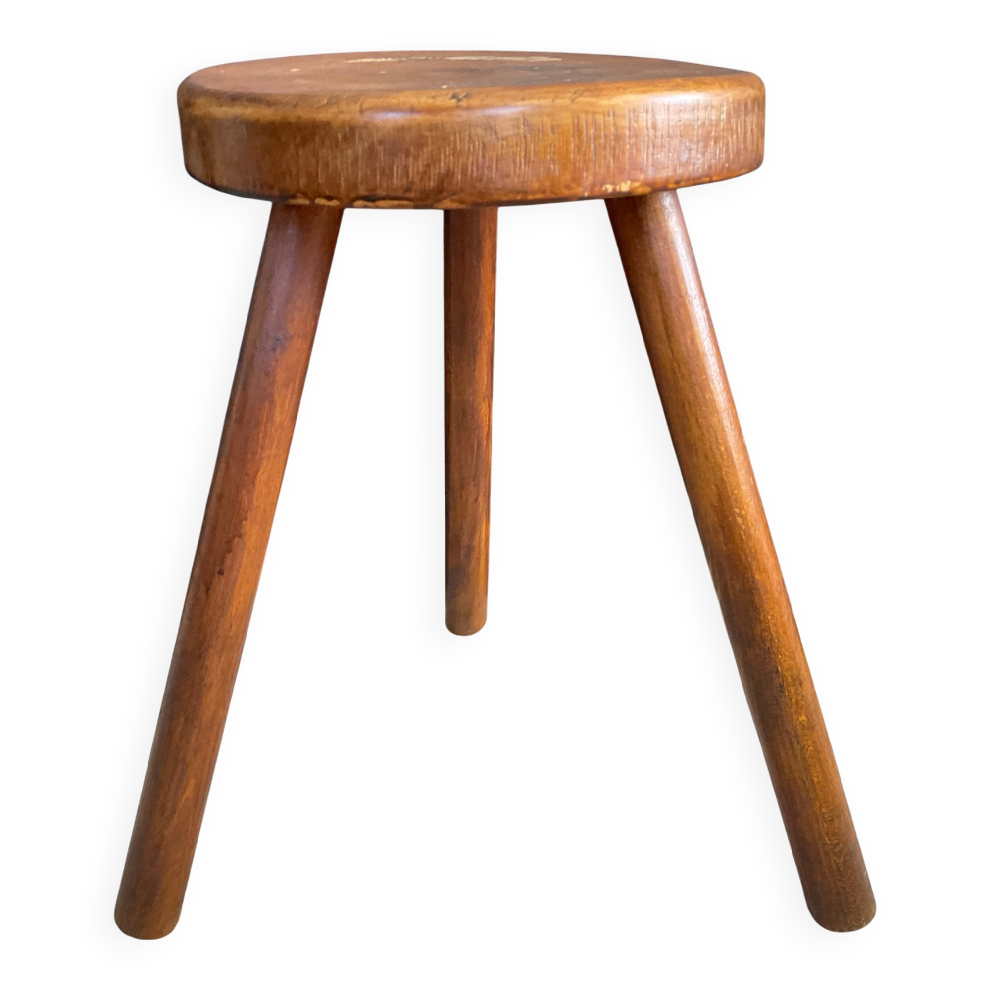 Tabouret de ferme tripode en bois