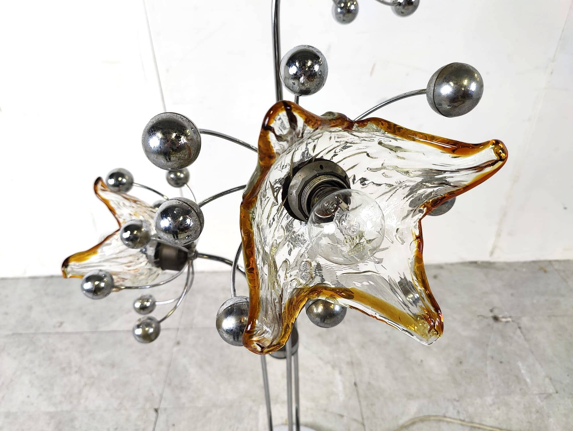 Vintage murano glass floor lamp, 1960s