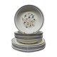 Plate service 6 people Moulin des loup décor grand feu