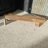 Artisanal oak beam entrance bench