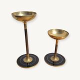 Pair of brass candlesticks or candle holders