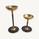 Paire de bougeoirs ou portes bougies en laiton