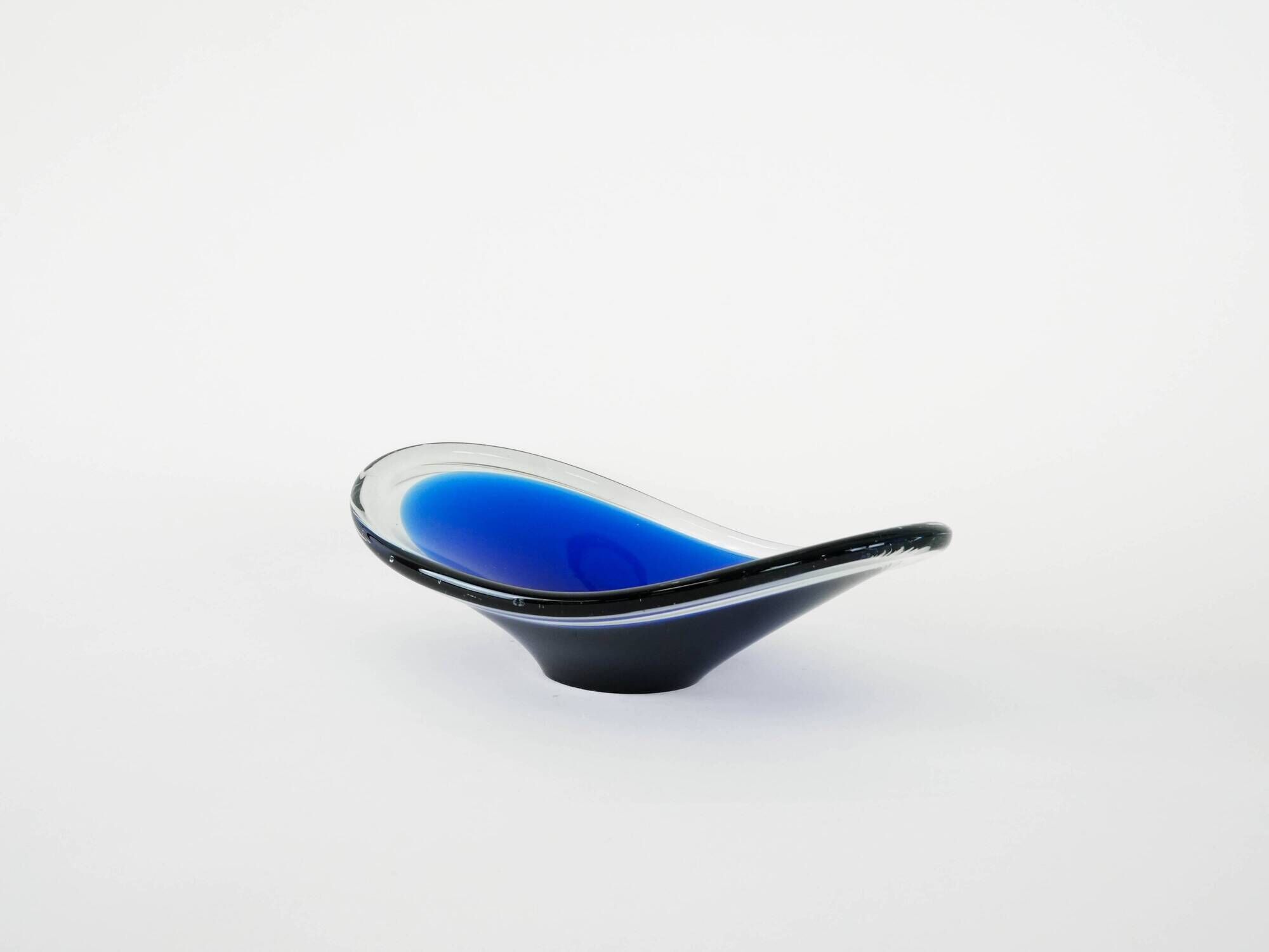 Glass platter, Danish design, 1970s, made in Denmark