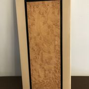 Rectangular mother-of-pearl and brass storage box 1970