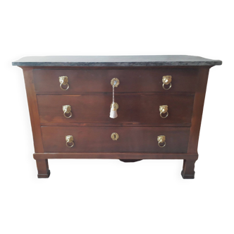 mahogany empire chest of drawers