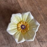 Bougeoir en barbotine fleur