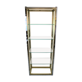 Brass Chrome Design Shelf by Renato Zevi for Romeo Rega