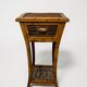 Vintage bamboo side table with drawer from the 20th century.