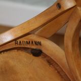 2 chaises Baumann N°19 hêtre clair skai noir