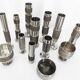 Set of 13 brutalist Space Age vases in steel – BMF, Germany, circa 1970