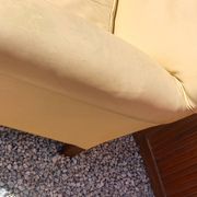 Pair of 1930s club armchairs in ivory leather.