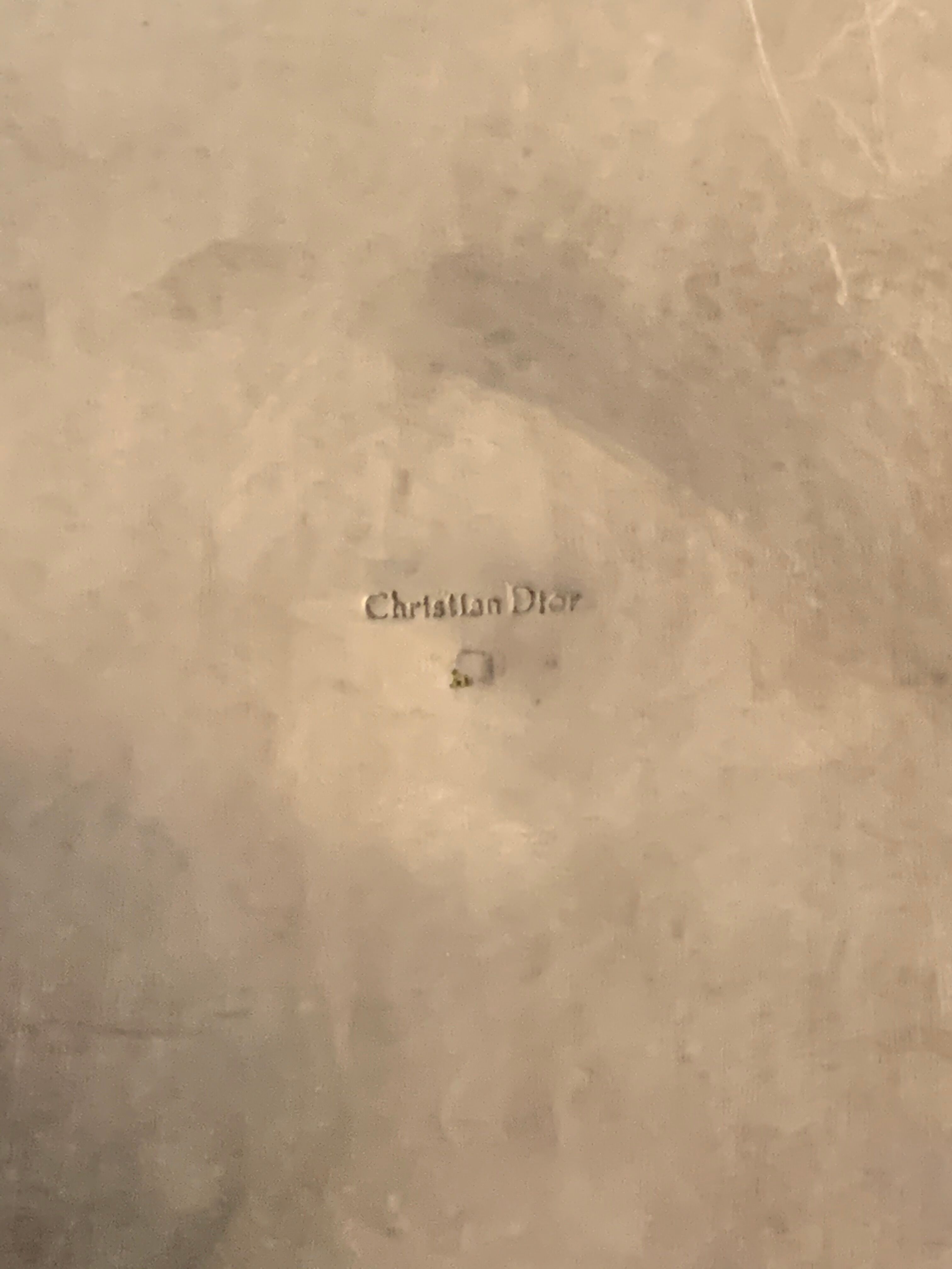 Christian Dior box with silver metal lid