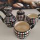 Vallauris coffee service FASE hand-decorated – 1950s ceramics