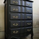 Customized vintage black chiffonier