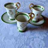 Napoleon coffee cups enhanced with gold hand