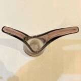 Vintage vase for ikebana or floral arrangement in amethyst crystal from VANNES ART FRANCE