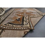 Vintage Turkish Oushak Handmade Wool Cotton Brown Area Rug 193x330