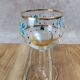 Verre à pied vintage décor peint France années 50