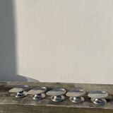 5 stainless steel cups 1970