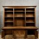 Rare and important double-sided Museum display case in Renaissance style in walnut and magnifying glass