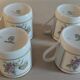 Cups series of four porcelain Hutschenreuther Selb Germany