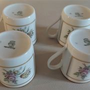 Cups series of four porcelain Hutschenreuther Selb Germany