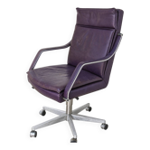 Fauteuil en cuir de Rudolf Bernt Glatzel pour W. Knoll, années 1980.