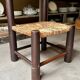 Chaise basse George Robert en bois et paille n°2