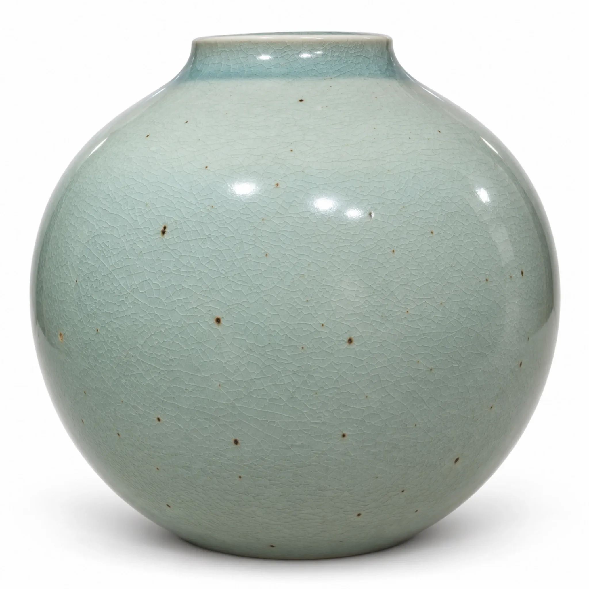 Grand vase boule en grès émaillé céladon – Le Cep, Villenauxe-la-Grand