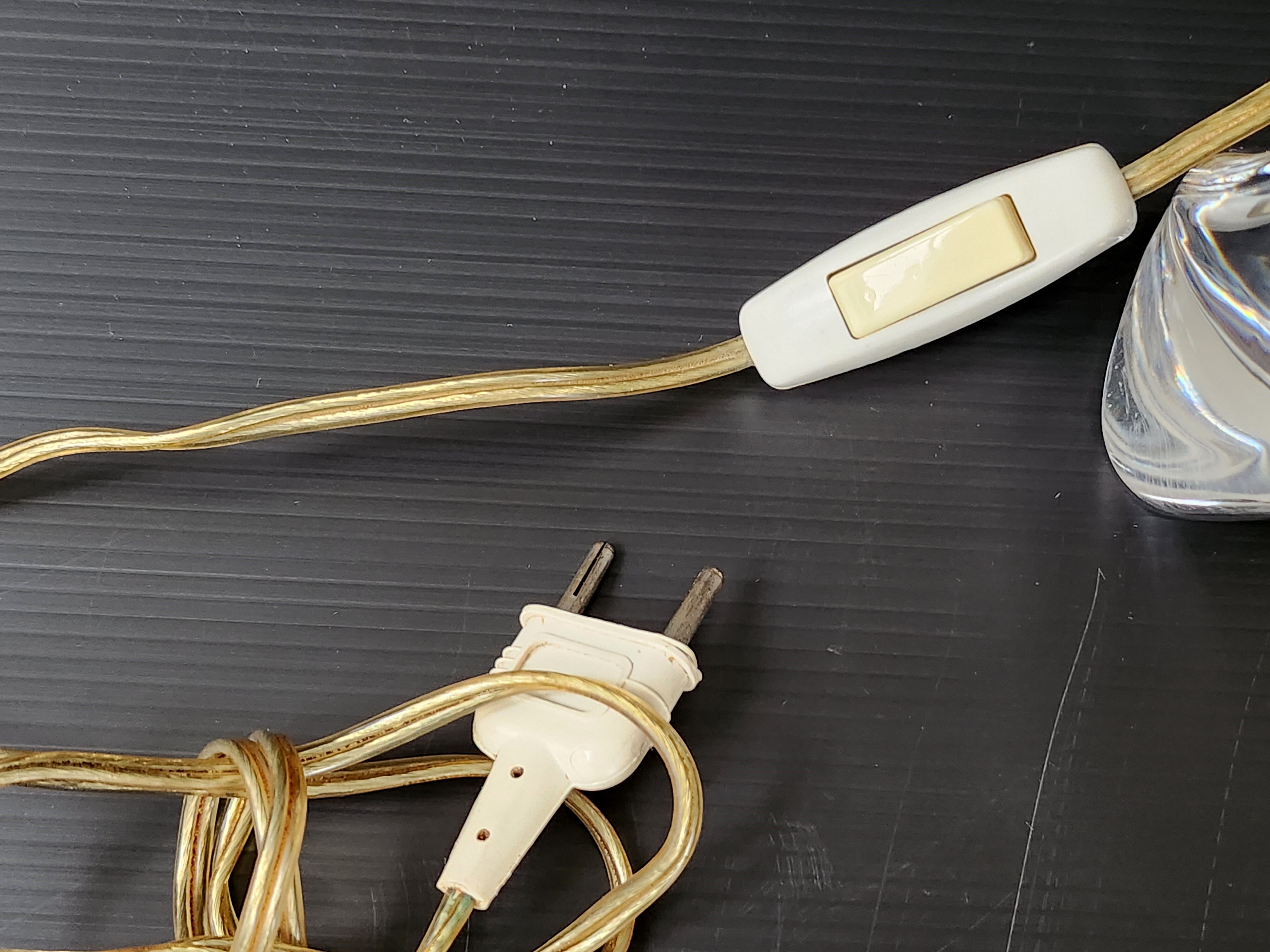 Vintage crystal lamp foot 1950