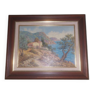 Tableau paysage méditerranéen Maurice shwab